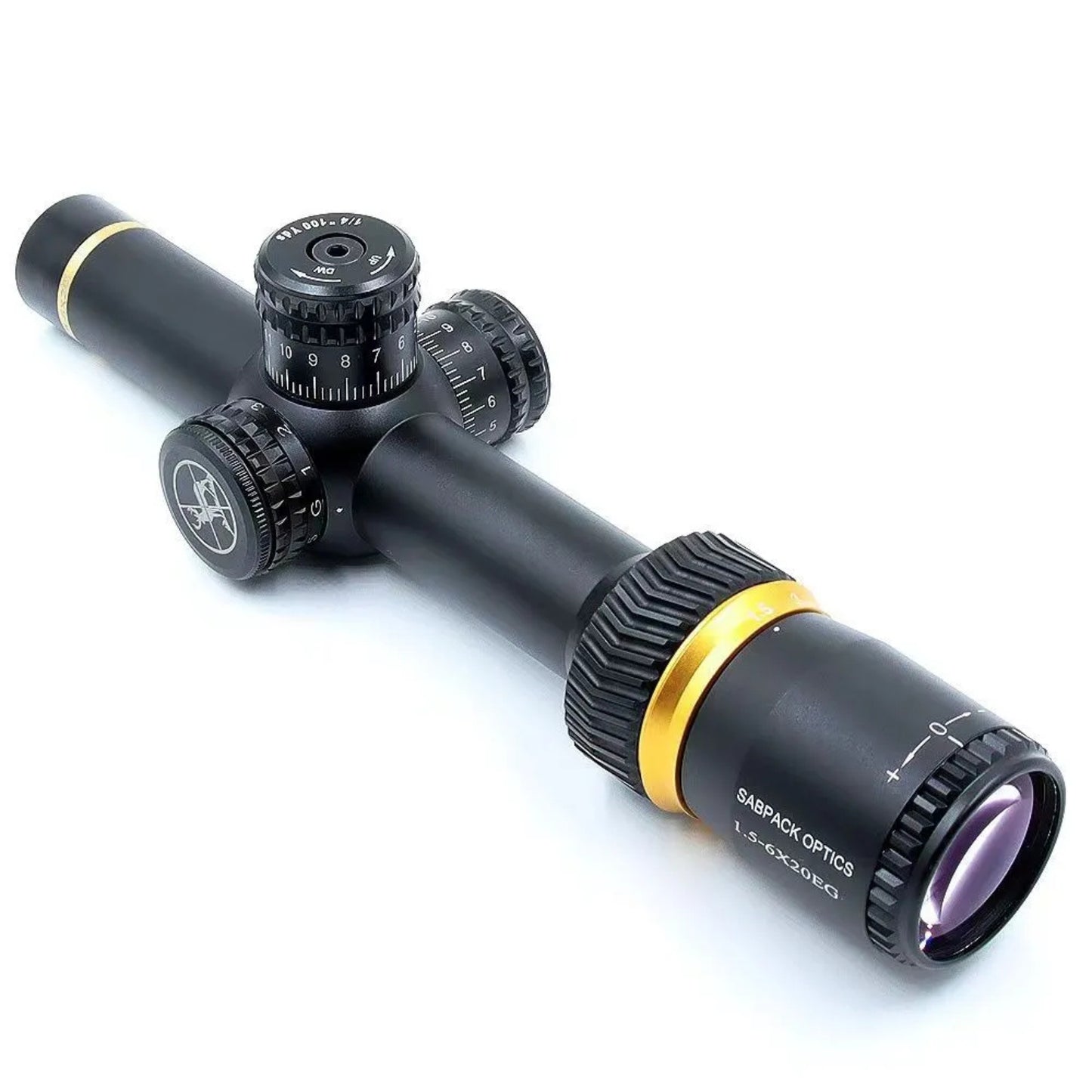 SABPACK 1.5-6x20 Rifle Scope illumination Reticle, Adjustable Objective, Second Focal Plane, 30mm Tube Riflescopes with strong mounts
