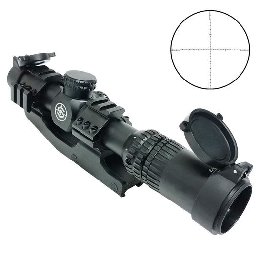 Sapack optic scope 1.2-6X20 Tactical Riflescope Cross Sight with One-piece strong mount for Hunting Sniper Airsoft Air Guns