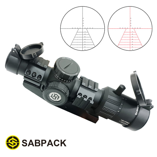 Sabpack 1-6X24IR riflescope 30mm tube with illumination reticle with one piece strong mount  shockproof waterproof